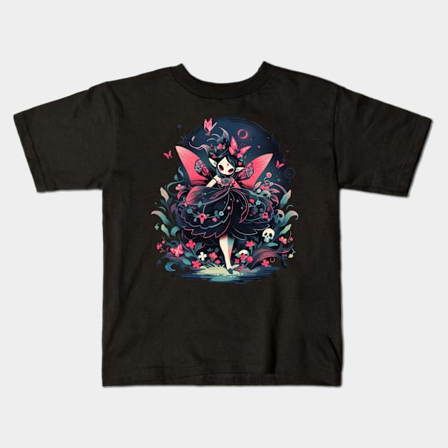 Dark Forest Fairy Kids T-Shirt by DarkSideRunners